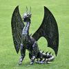 4.75 ft. Tall Large Iron Sentry Dragon Statue "Draco"