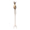 67.25" Tall Pineapple Shaped Copper Birdhouse Stake