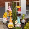 Magnesium Garden Gnome Holding Wooden Sign with Green Flower Hat "The Smallfries"