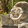 35" Tall Magnesium Napping Angel on Bench "Seraphina" in Bronze