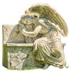 35" Tall Magnesium Napping Angel on Bench "Seraphina" in Bronze