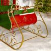 5.5ft. Tall Elegant Metal Christmas Sleigh "The Bethlehem"