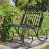 "Tatiana" Iron Rocking Garden Armchair in Antique Bronze