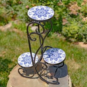 "Denver" Three-Tier Mosaic Plant Stand