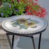 "Odessa" Small Mosaic Folding Accent Table
