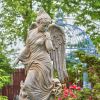 74.5" Tall Magnesium Angel Statue "Evellyn"
