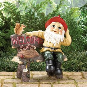 Garden Gnome Welcome Statue