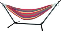 Tropical Stripe Double Classic 2 Person Hammock With Stand