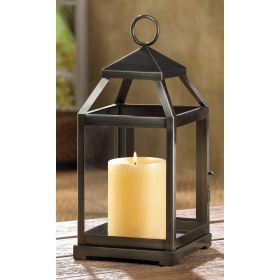 Rustic Silver Contemporary Candle Lantern