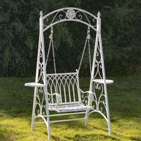 Iron Swing Chair "New York" (Colors_Zaer: Antique White)