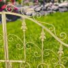 96" Tall Garden Gate Archway with 2 Side Plant Stands in Antique  White "Genevieve"