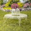 61.5" Victorian Style Round Metal Tree Bench "Paris 1968