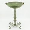 27" Tall Ornate Pedestal Birdbath with Little Bird Details