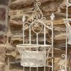 Set of 2 Dual Wall Hanging Planters with Removable Baskets "London 1820"