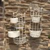 Set of 2 Dual Wall Hanging Planters with Removable Baskets "London 1820"