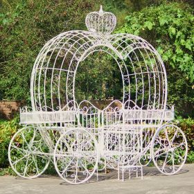 10ft. Tall Large Heart-Shaped Iron Carriage "Aphrodite" (Colors_Zaer: Pink)