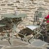 "Le Chardenoux 1908" Three Piece Metal Bistro Set in Antique White