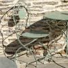 "Le Chardenoux 1908" Three Piece Metal Bistro Set in Antique White