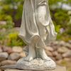 39" Tall Magnesium Angel Statue with Birdbath "Jazmin"