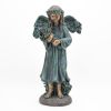 39" Tall Magnesium Angel Statue Holding Bouquet "Sopia"