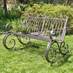 "Tatiana" Iron Rocking Garden Bench (Colors_Zaer: Antique Bronze)