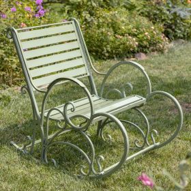 "Monte Carlo 1968" Iron Rocking Arm Chair (Colors_Zaer: Antique Green)